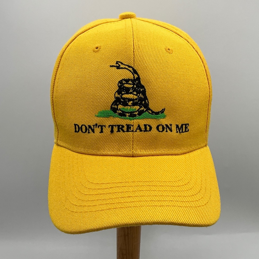 Hat Don't Tread On Me Yellow Embroidered Baseball Cap Maga Patriot Snake